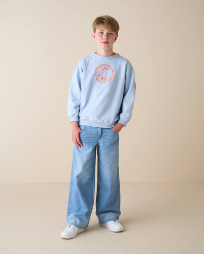 Kids Core Sweatshirt, Sky Blue 5-7 Years