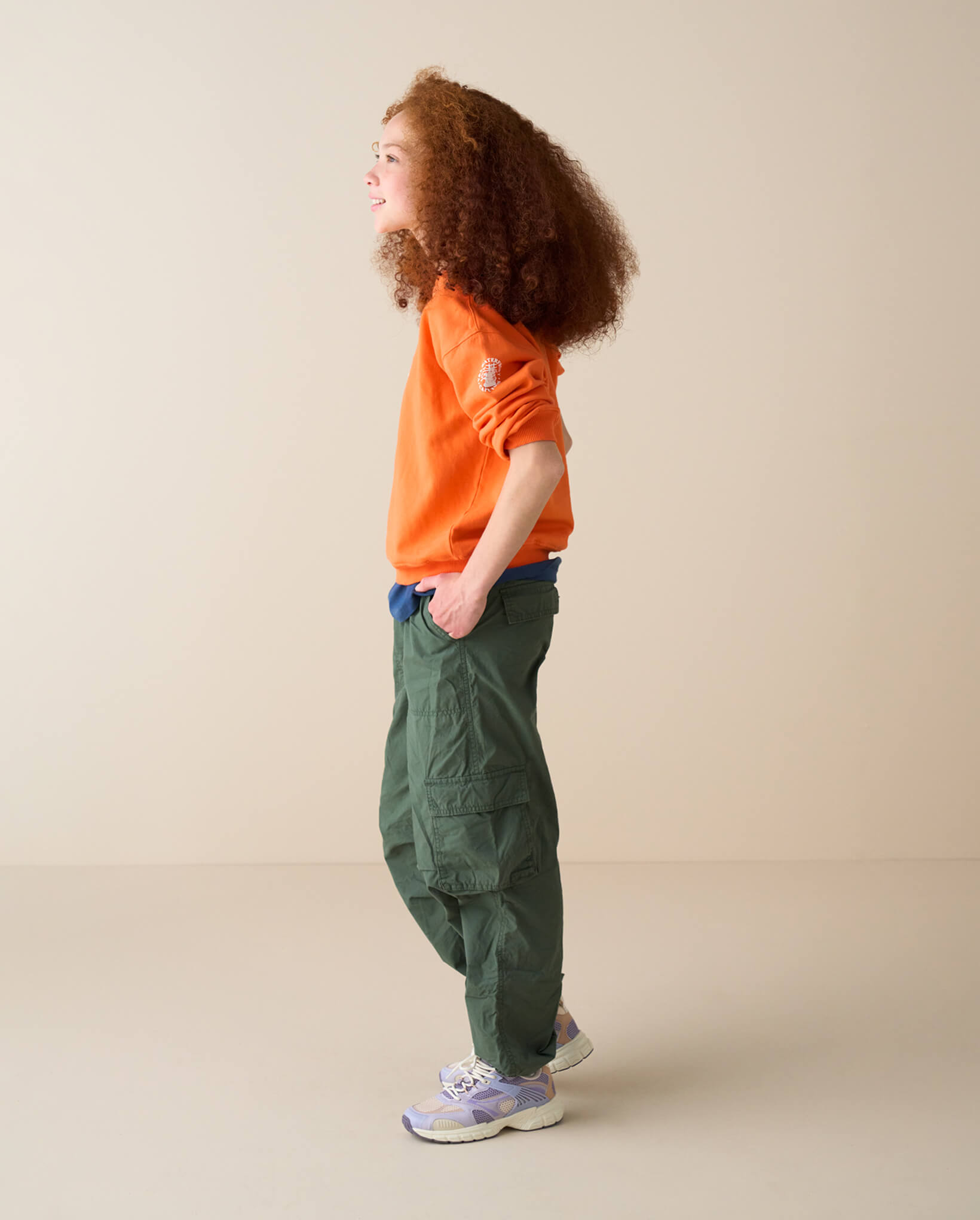 Kids Core Sweatshirt, Coral 7-9 Years
