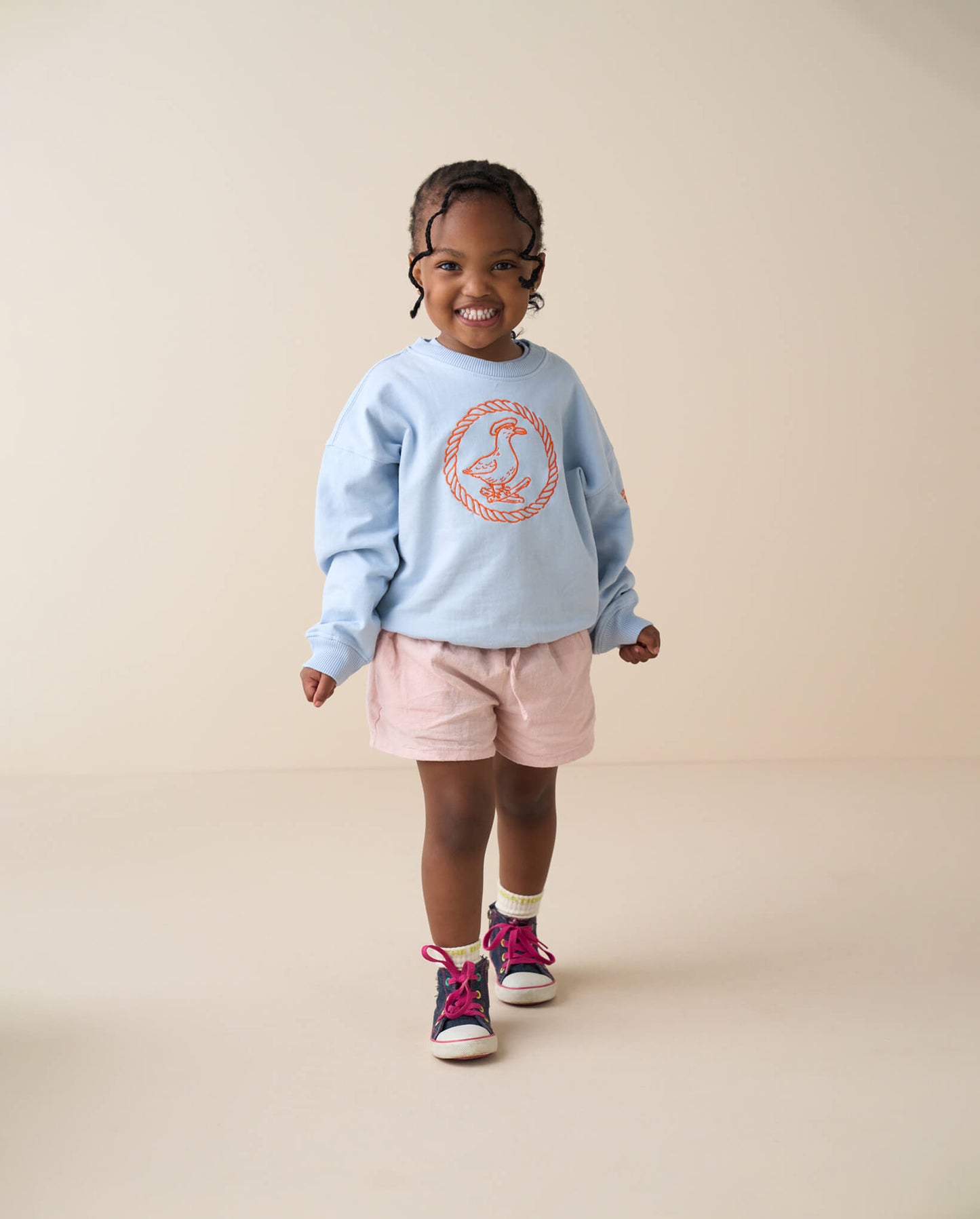 Kids Core Sweatshirt, Sky Blue 3-5 Years