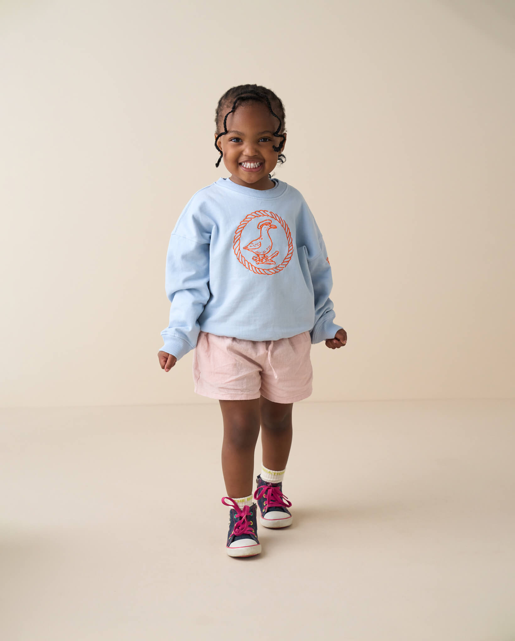 Kids Core Sweatshirt, Sky Blue 3-5 Years