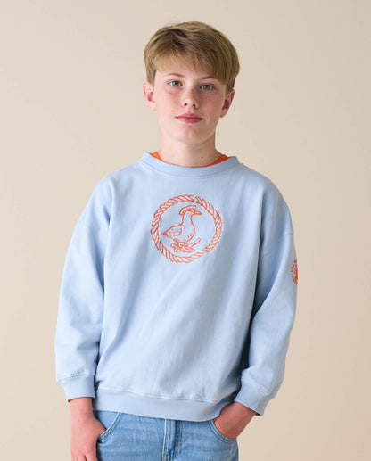 Kids Core Sweatshirt, Sky Blue 5-7 Years