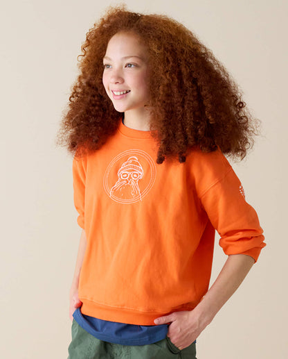 Kids Core Sweatshirt, Coral 7-9 Years