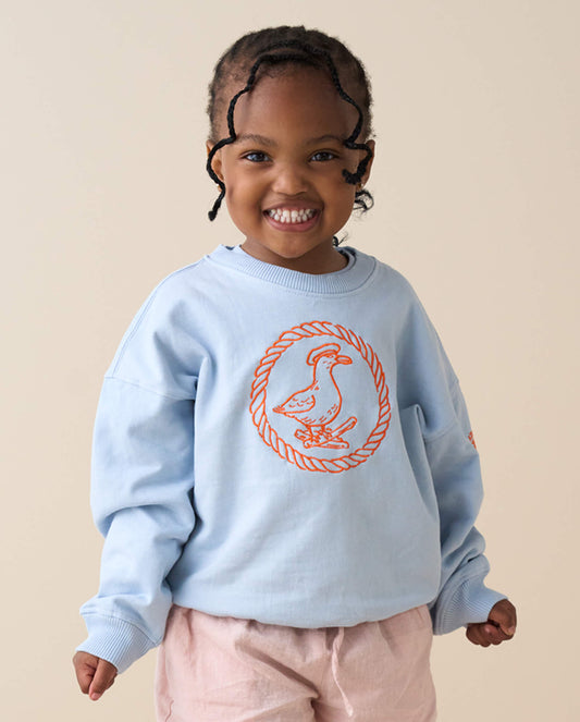 Kids Core Sweatshirt, Sky Blue 3-5 Years