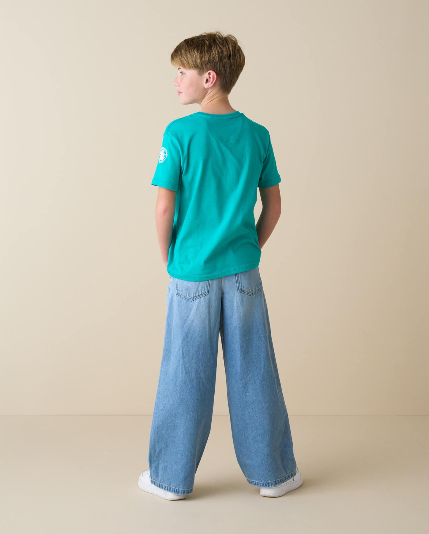 Kids Crewneck T-Shirt, Turquoise