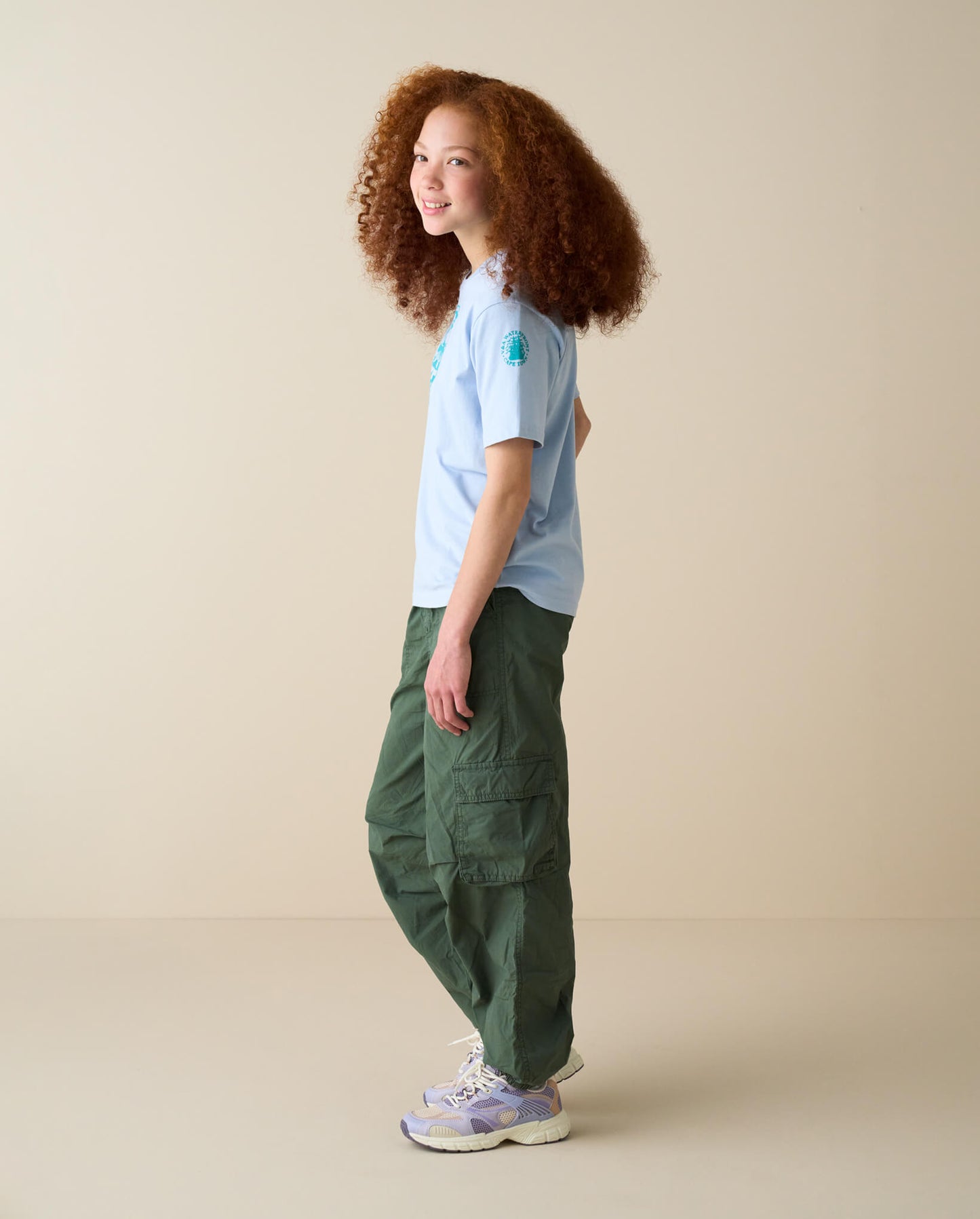 Kids Crewneck T-Shirt, Sky Blue