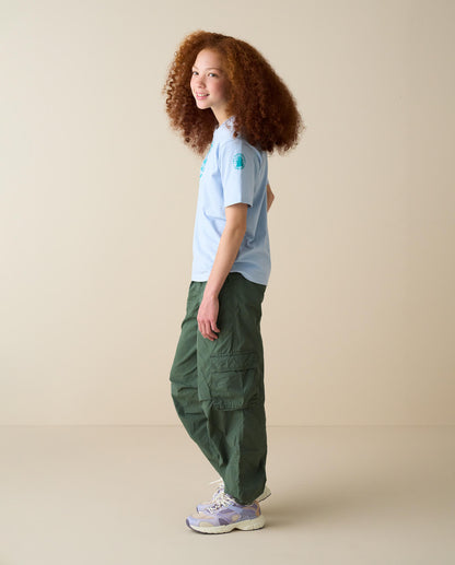 Kids Crewneck T-Shirt, Sky Blue