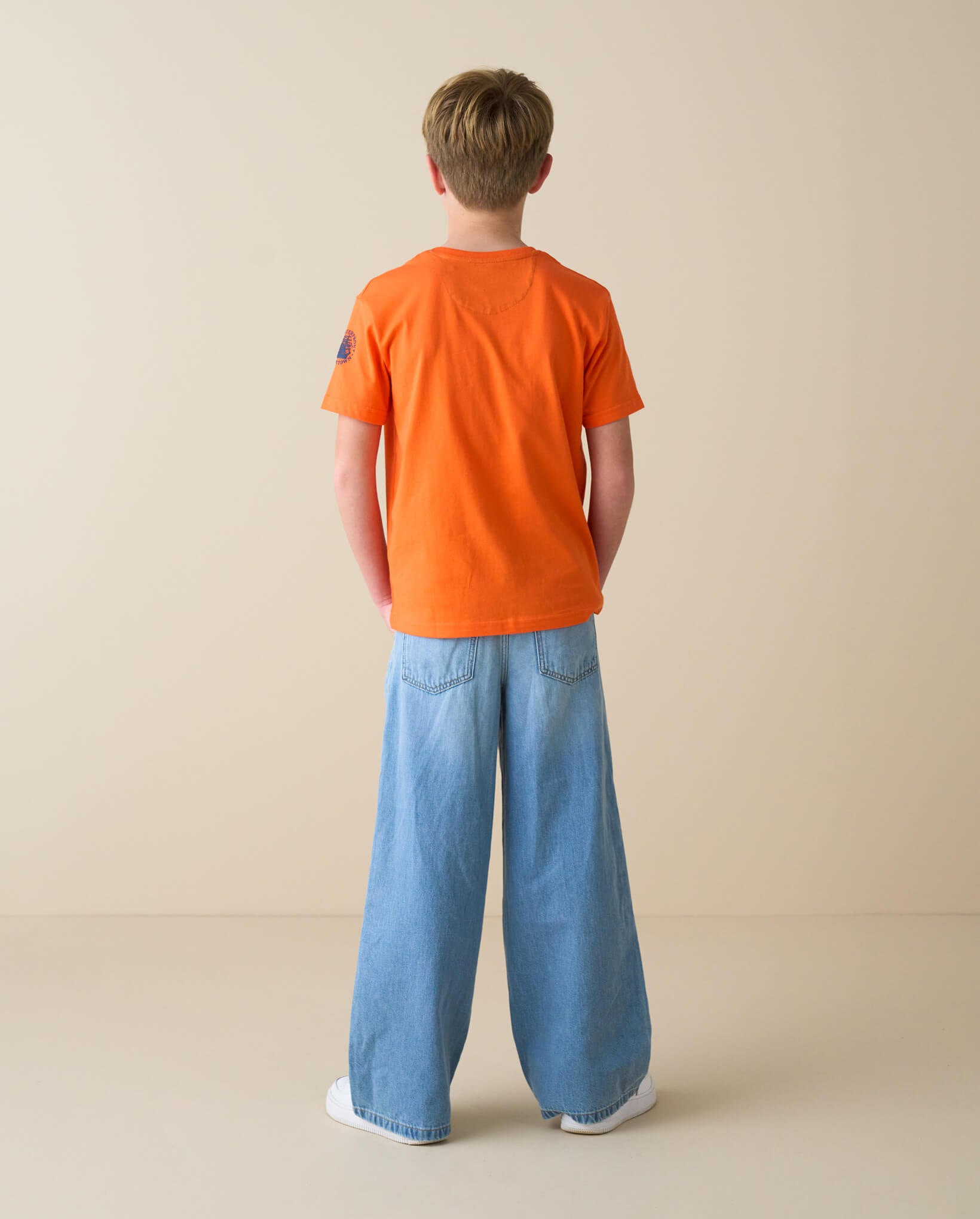 Kids Crewneck T-Shirt, Coral 