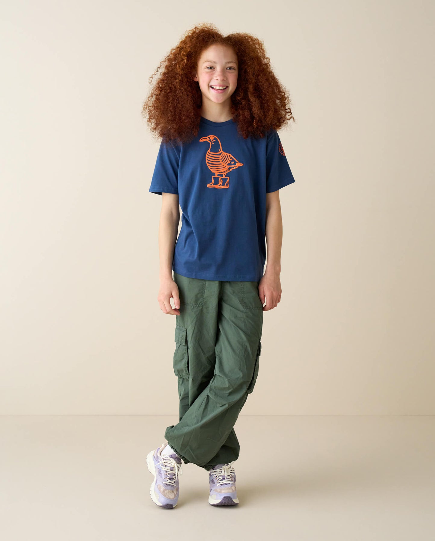 Kids Crewneck T-Shirt, Storm Blue