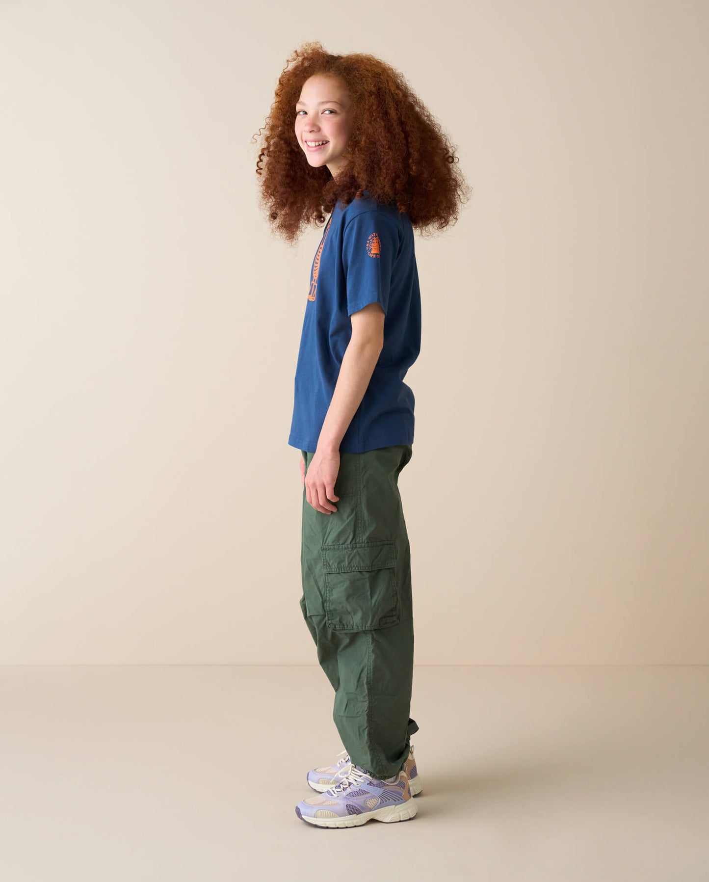 Kids Crewneck T-Shirt, Storm Blue