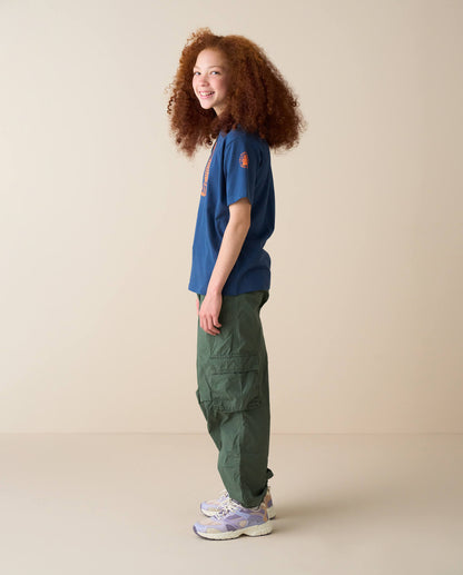 Kids Crewneck T-Shirt, Storm Blue