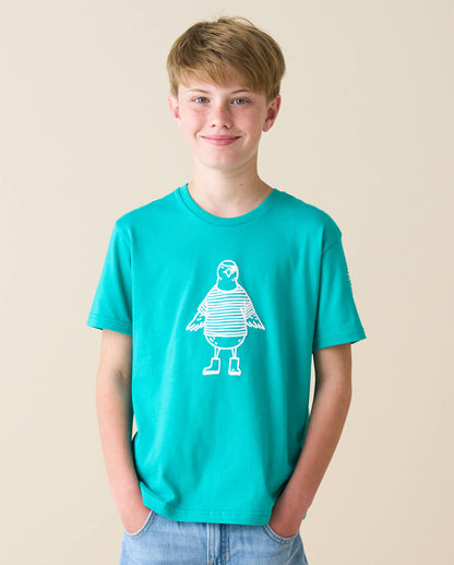 Kids Crewneck T-Shirt, Turquoise 