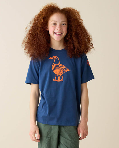 Kids Crewneck T-Shirt, Storm Blue 